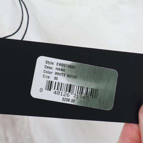 NWT Edwin Hana Classic Straight Crop Button-Fly Denim Jean White Noise Size 30 - Picture 8 of 8